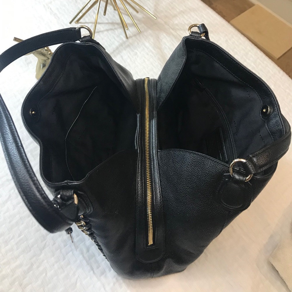 Coach Black Shoulder Bag with Gold Accents - Picture 4 of 13